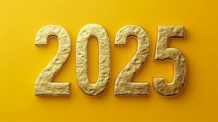 Wall Mural - 2024 Happy New Year 3d Number Gold, new year concept, 2025, happy new year, golden ballon, celebration background, isolated, 2025 celebration. Helium balloon. Golden Yellow foil color. Generative Ai