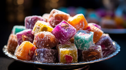 Poster - candy in a glass bowl