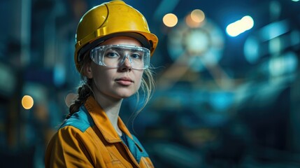 Wall Mural - worker with helmet