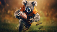 A Koala Playing Rugby