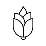 Fototapeta Tulipany - aloe vera icon with white background vector stock illustration