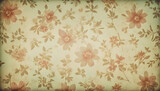 Fototapeta  - shabby faded old paper wallpaper - retro vintage