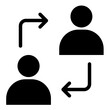 Exchange, arrows icon. Replacement, worker, arrow, business icon. Experience exchange icon
