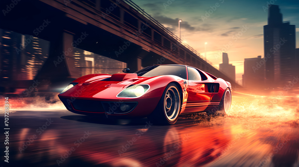 Sport car background with sleek design, capturing speed and power ...