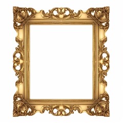 Beautiful gold elegant border wreath circle frame pictures AI Generated art