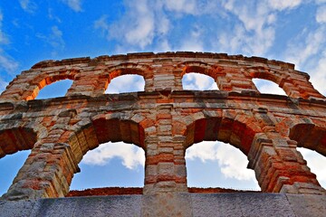 Wall Mural - view of the famous Arena of Verona, a Roman amphitheater located in Piazza Bra in the historic center of Verona, Italy