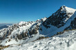 Massif de Belledonne en hiver , vue depuis le Col du loup sur la Petite Lance de Domène , Isère , Alpes