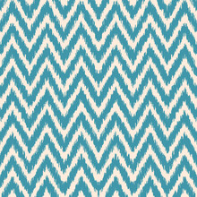Blue White Rough Chevron Decorative Seamless Pattern Background Vector Illustration