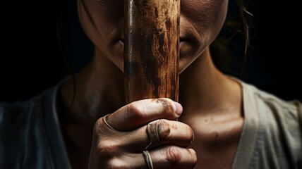 closeup of a woman softball player's hands gripping a bat --ar 16:9 --v 5.2 Job ID: 6db500c6-f437-4062-9811-392cee9aaa9e