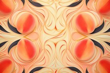 Symmetric Peach Square Background Pattern 
