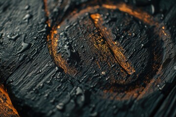 Poster - A detailed view of a wooden surface with water droplets. Perfect for adding texture and natural elements to your design projects