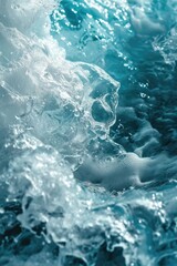 Poster - Close up shot of a person's feet submerged in water. Perfect for illustrating relaxation, summer activities, and beach vacations