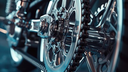 Aufkleber - Close-up view of a bicycle's front wheel. Perfect for showcasing the intricate details and design of a bicycle wheel.