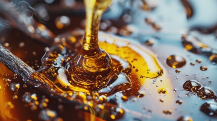 Poster - Liquid pouring from a bottle, suitable for various uses