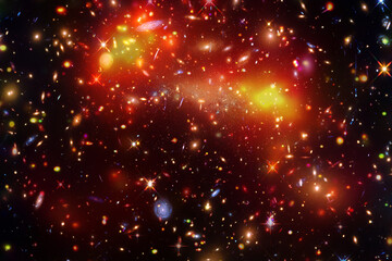 Wall Mural - beautiful galaxy. nebulae and stars. the elements of this image furnished by nasa.