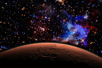 Wall Mural - solar system. fourth planet. mars. the elements of this image furnished by nasa.