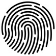 fingerprint icon, vector illustration, simple design, best used for web, banner or presentation
