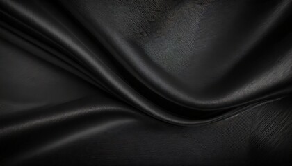 black gray satin dark fabric texture luxurious shiny that is abstract silk cloth background with patterns soft waves blur beautiful