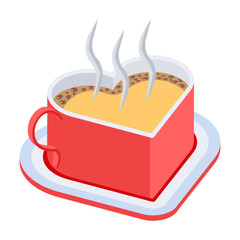 Sticker - Get this isometric icon of valentine cake 