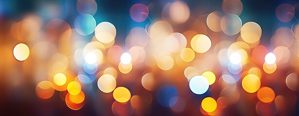 Poster - Abstract bokeh of Christmas festivity, filled with joy night light background