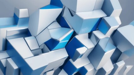 Poster - blue and white hi-tech background