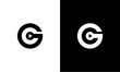 G letter logo circle playing sign