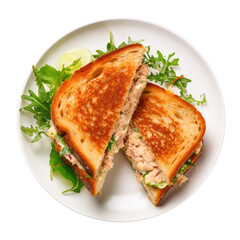 Wall Mural - A Tuna Sandwich Isolated on a Transparent Background 