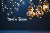 Fototapeta  - ramadan Kareem, Ramadan crescent moon, Eid Mubarak Islamic festival social media banner and Eid Mubarak Post Template, islam