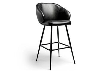 Sticker - Black bar chair on white background