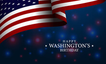 Happy Washingtons Birthday Background Vector Illustration