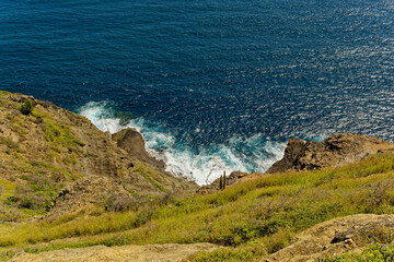 Sticker - View of Coast from Hight Point in Antigua