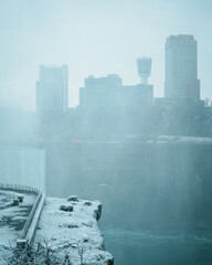 Canvas Print - View from Terrapin Point on a cloudy winter day, Niagara Falls, New York