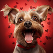 yorkshire terrier with heart