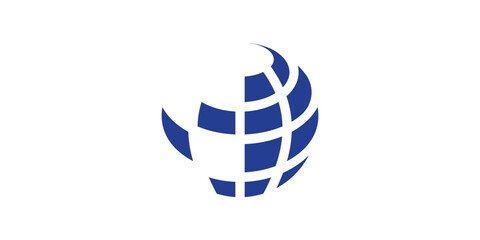 Wall Mural - global digital logo design, logo design technology template.