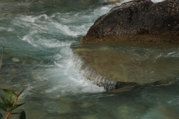 Blue Water over the Rocks