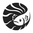 Betta fish Logo template Isolated. Brand Identity. Icon Abstract Vector graphic