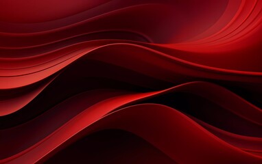 Aufkleber - Dark red abstract background with waves. generative ai