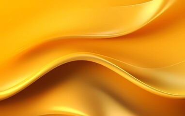 Aufkleber - Golden yellow abstract background with waves. generative ai