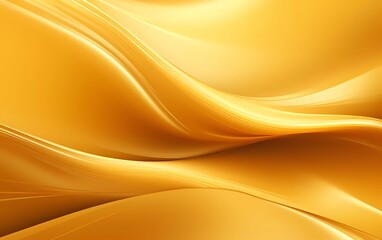 Aufkleber - Golden yellow abstract background with waves. generative ai