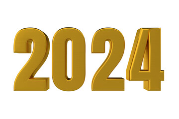 Sticker - 2024 lettering 3d PNG