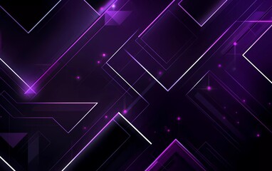 Poster - Glowing purple and gray abstract background geometry and layer elements vector. generative ai