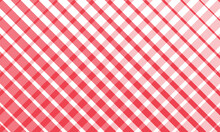 Abstract Diagonal Thin To Thick Red White Plaid Line Pattern.