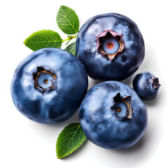 blueberries isolated on white background