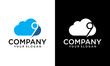 Creative vector graphic illustration logo design for cloud nine, cloud 9, combination a cloud and number 9