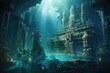 Lost City of Lemuria: An artistic interpretation of the mythical lost city beneath the waves.