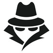 Agent or spy icon. Incognito logo