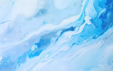 Poster - Colorful marble ink. Light blue marble pattern texture abstract background. generative ai