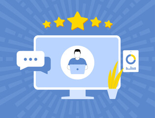 Poster - crm - customer relationship management, profile segmentation, business clients onboarding platform. 