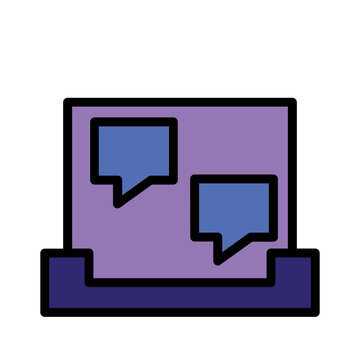 Communication Computer Dialog Filled Outline Icon