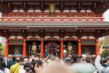 Wall Mural - Sensoji or Asakusa Kannon Temple is a Buddhist temple located in Asakusa. It is one of Tokyo most colorful and popular temple. Landmark for tourist attraction. 